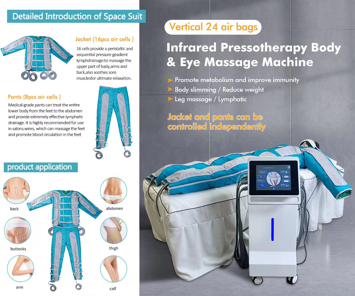 24 cells infrared massage pressotherapy machine