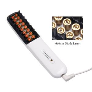 Hair Brush Heating Treatment Rechargeable Micro Vibration Massage Red Light Waterproof Laser